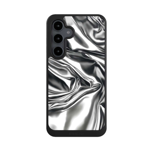 Samsung Galaxy S24 FE 5G NIVOcore Glänzeder Chrome Silber Stoff mit KI