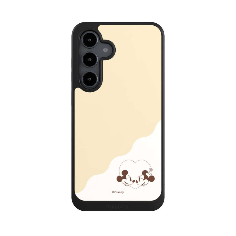 Galaxy S24 FE NIVOcore Mickey and Minnie Love Heart Beige