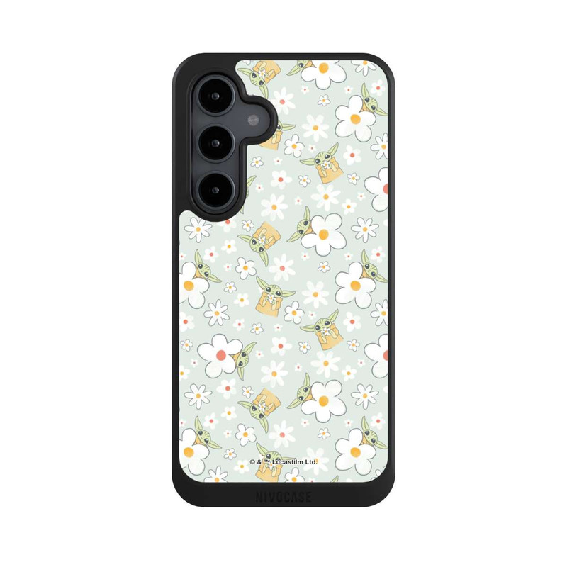 Galaxy S24 FE NIVOcore Baby Yoda Blumen Muster