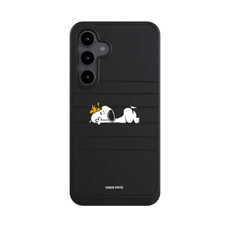 Galaxy S24 FE NIVOcore Snoopy Woodstock Streifen Peanuts Transparent