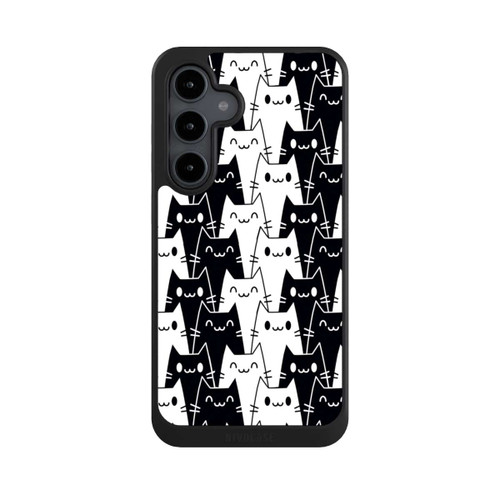 Samsung Galaxy S24 FE 5G NIVOcore Cat Wallpaper Black White