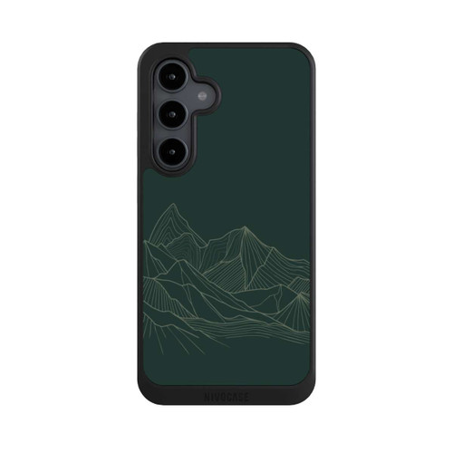 Samsung Galaxy S24 FE 5G NIVOcore Berg Line Art Grün