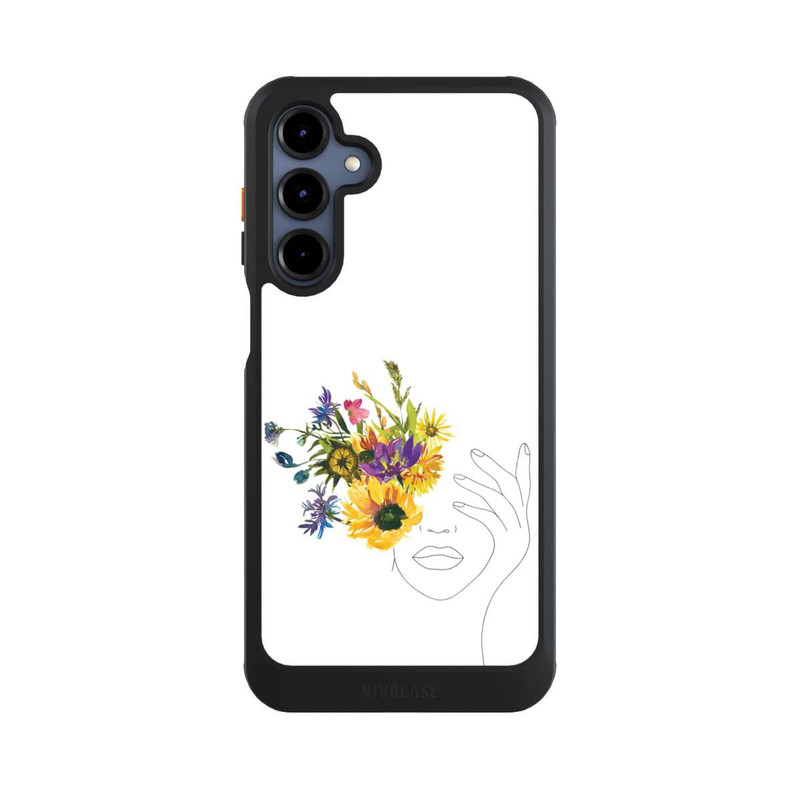 Galaxy A16 5G NIVOcore Line Art Frau Sonnenblumen