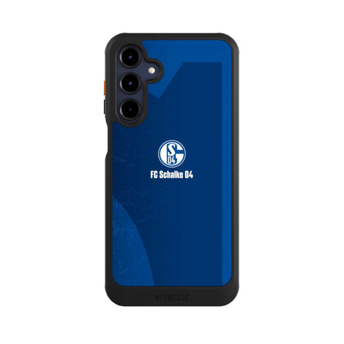 Samsung Galaxy A16 5G NIVOcore Schalke 04 Blauer Hintergrund Mit Logo