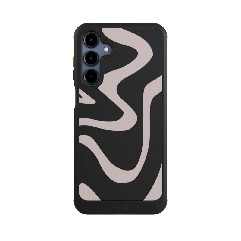 Galaxy A16 5G NIVOcore Trendy Lines Brown Transparent