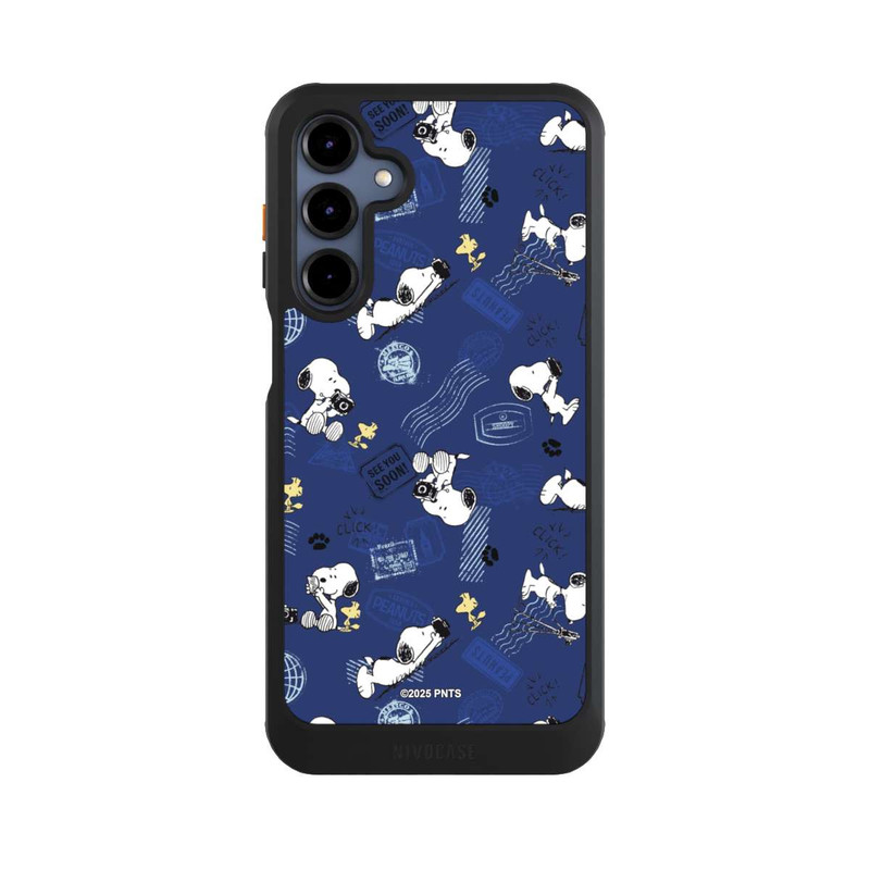 Galaxy A16 5G NIVOcore Peanuts Travel Stamps Pattern Blue