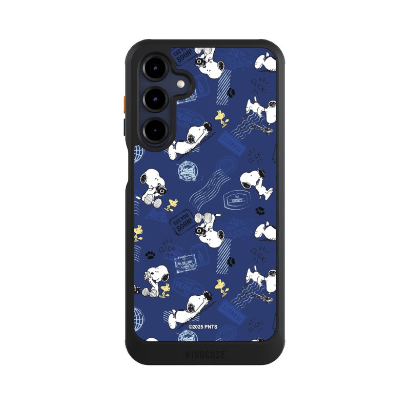 Galaxy A16 5G NIVOcore Peanuts Travel Stamps Pattern Blue
