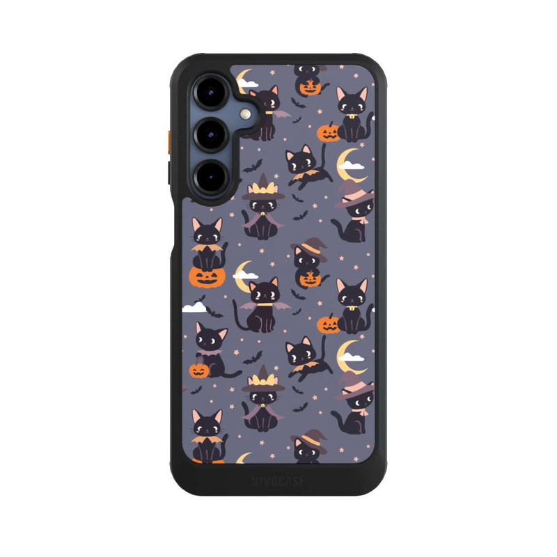 Galaxy A16 5G NIVOcore Cute Halloween Witch Cats and Pumpkins