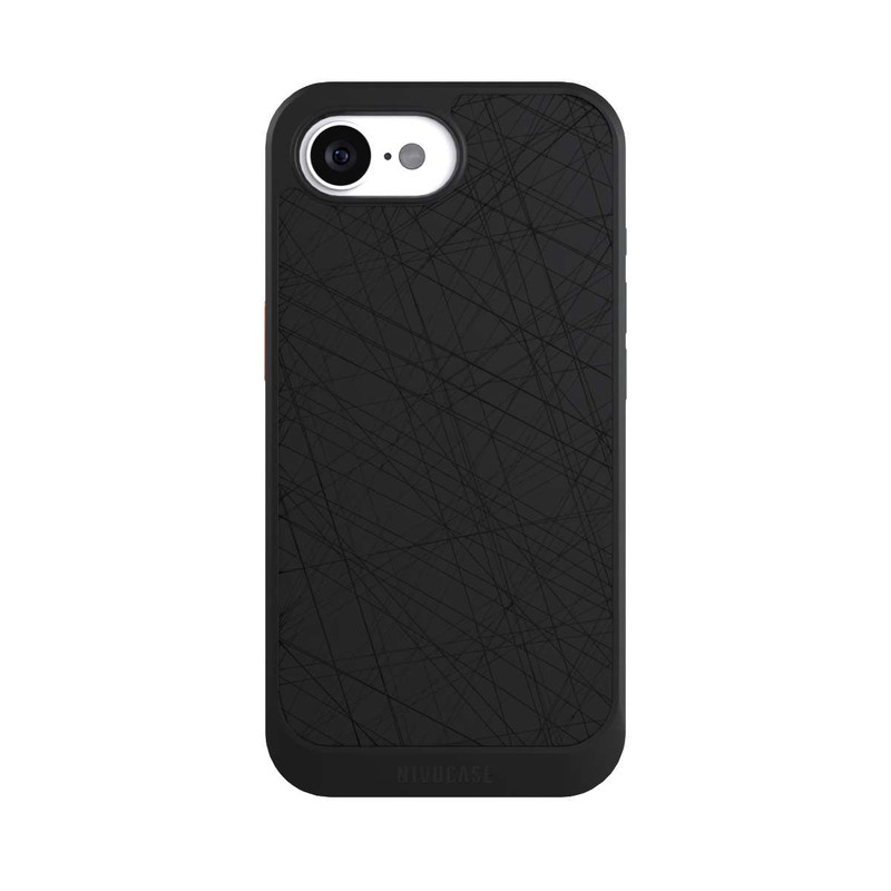 iPhone 16e NIVOcore Scratches Black ohne Hintergrund