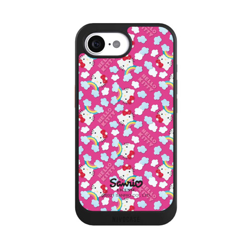 Apple iPhone 16e NIVOcore Hello Kitty Regenbogenmuster