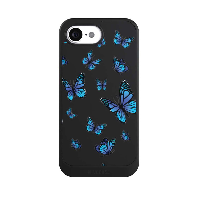 iPhone 16e NIVOcore Butterfly Pattern Transparent