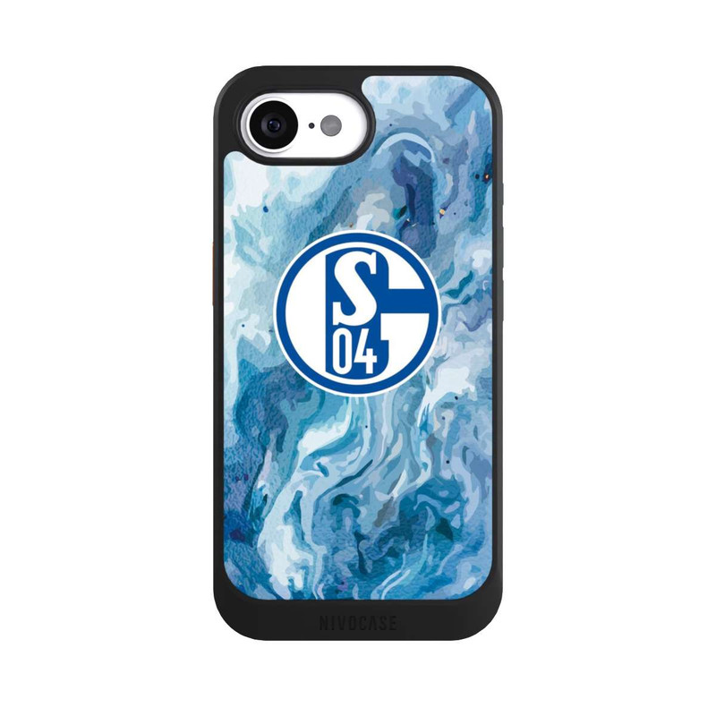 iPhone 16e NIVOcore Schalke 04 Flüssig Blau