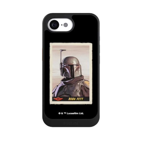 Apple iPhone 16e NIVOcore Boba Fett Badges Schwarzer Hintergrund