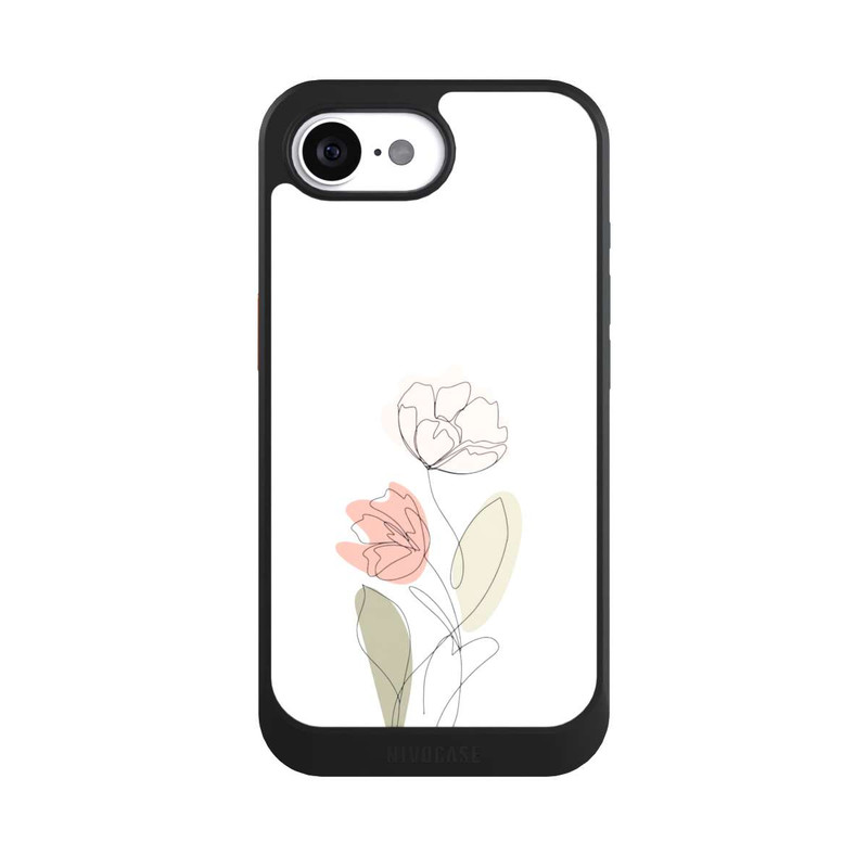 iPhone 16e NIVOcore Blume Line Art Beige