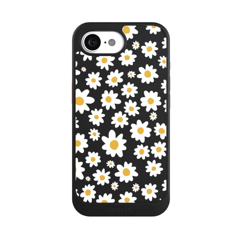 iPhone 16e NIVOcore Daisy Flower Seamless Pattern Transparent