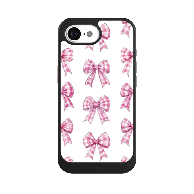 iPhone 16e NIVOcore Pink Gingham Hearts and Bows
