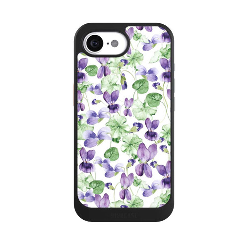Apple iPhone 16e NIVOcore Purple Wildflowers Pattern Watercolor