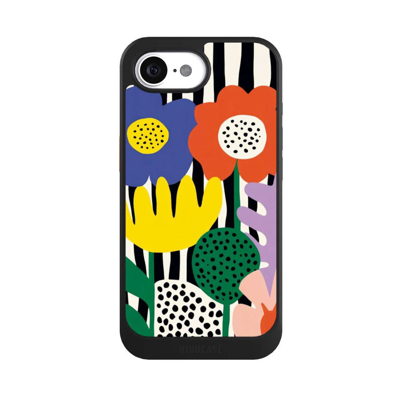 iPhone 16e NIVOcore Flowers Striped Background