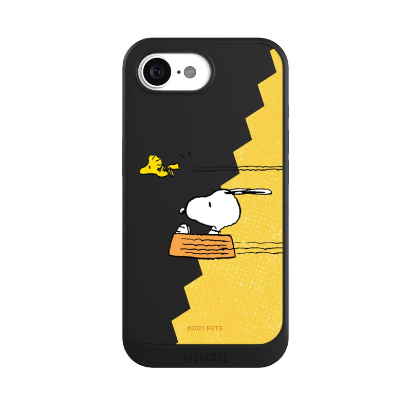 iPhone 16e NIVOcore Peanuts-Snoopy und Woodstock Transparent
