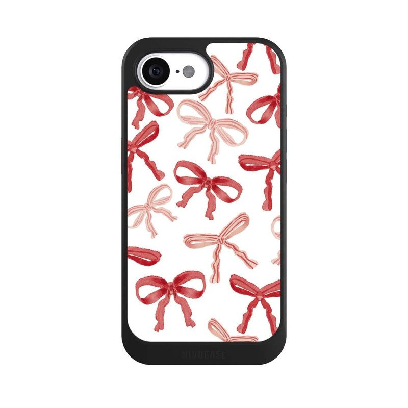 iPhone 16e NIVOcore Rote Schleifen Muster