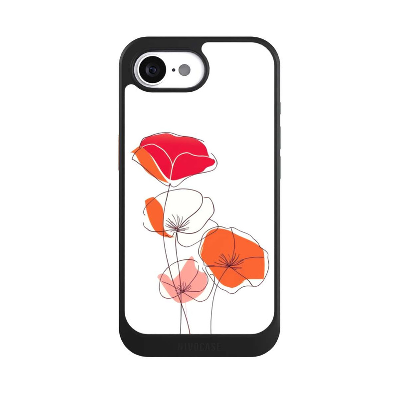 iPhone 16e NIVOcore Mohn Line Art