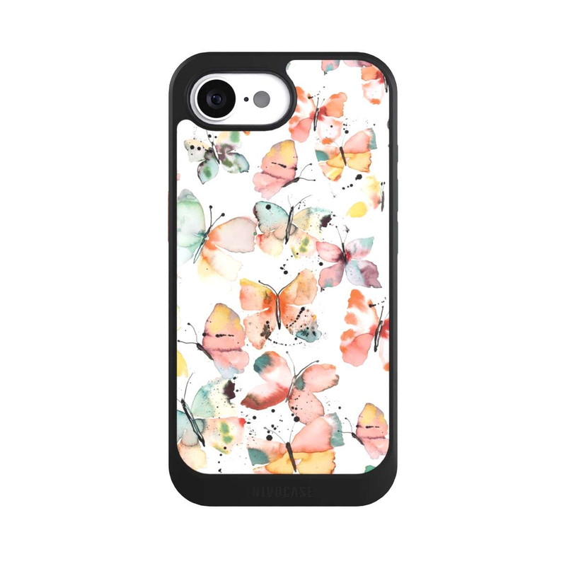 iPhone 16e NIVOcore Butterflies Watercolor Pattern