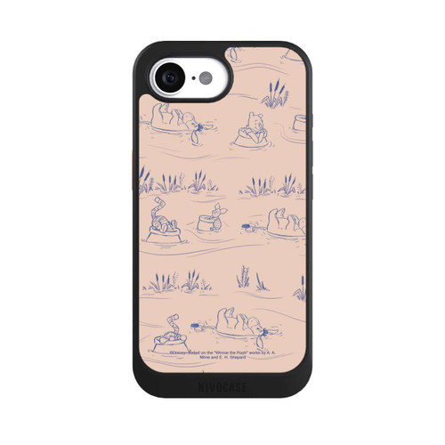 Apple iPhone 16e NIVOcore Winnie l'Ourson Pont Rose à Motif Céramique
