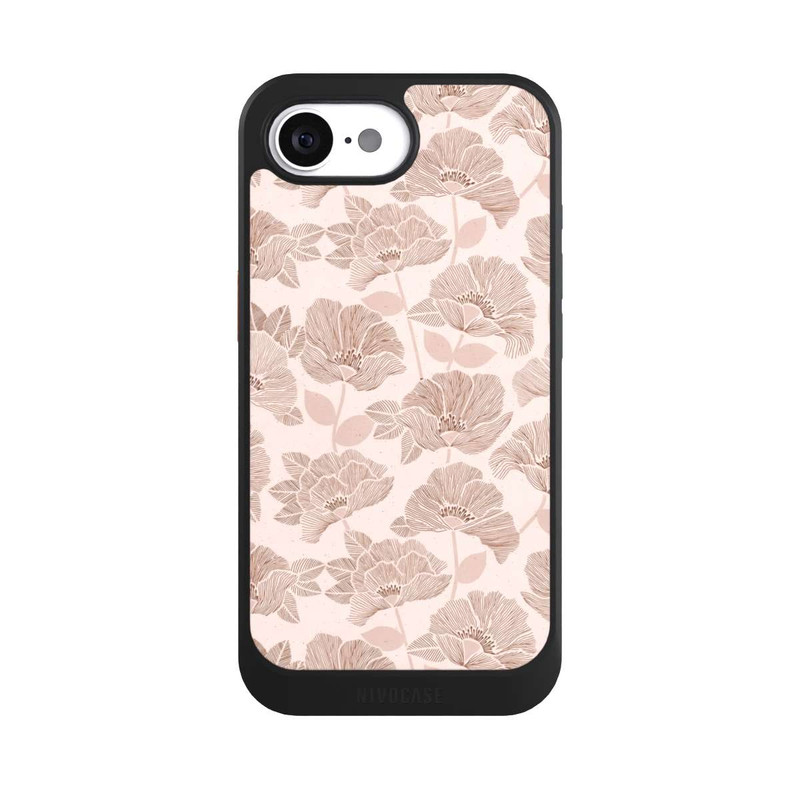 iPhone 16e NIVOcore Brown Floral Block