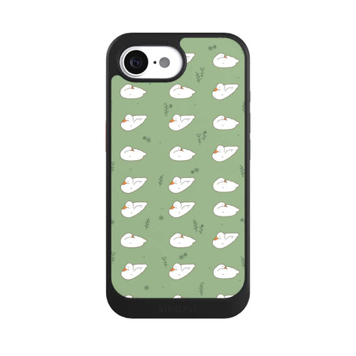 Apple iPhone 16e NIVOcore Cartoon Duck Pattern Green