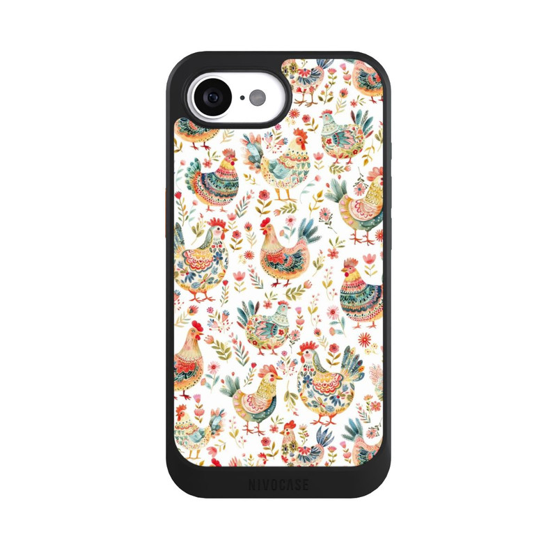 iPhone 16e NIVOcore Colorful Chicken Pattern with AI