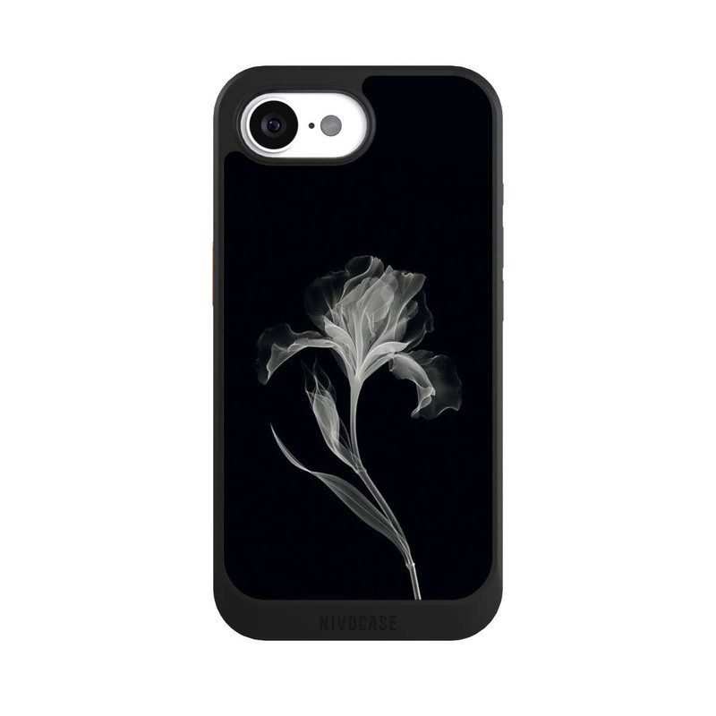 iPhone 16e NIVOcore Negativ Flower Grey on Black with AI
