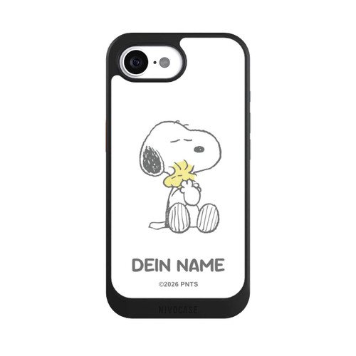 Apple iPhone 16e NIVOcore Snoopy And Woodstock Cuddling Personalisierbar