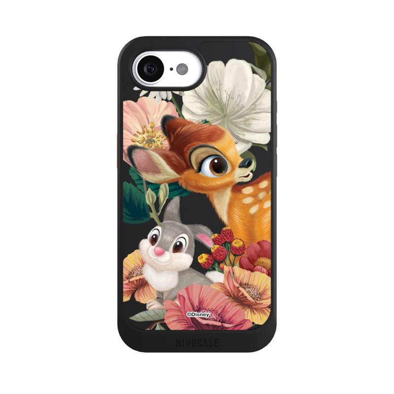 iPhone 16e NIVOcore Bambi und Klopfer Blumen Transparent