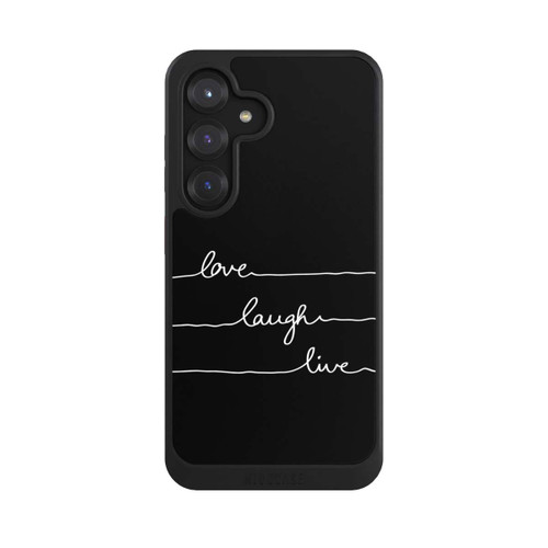 Samsung Galaxy S25 NIVOcore Love Laugh Live blanc/noir
