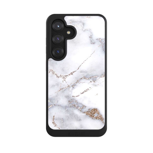 Samsung Galaxy S25 NIVOcore Silberglitzer Marmorlook
