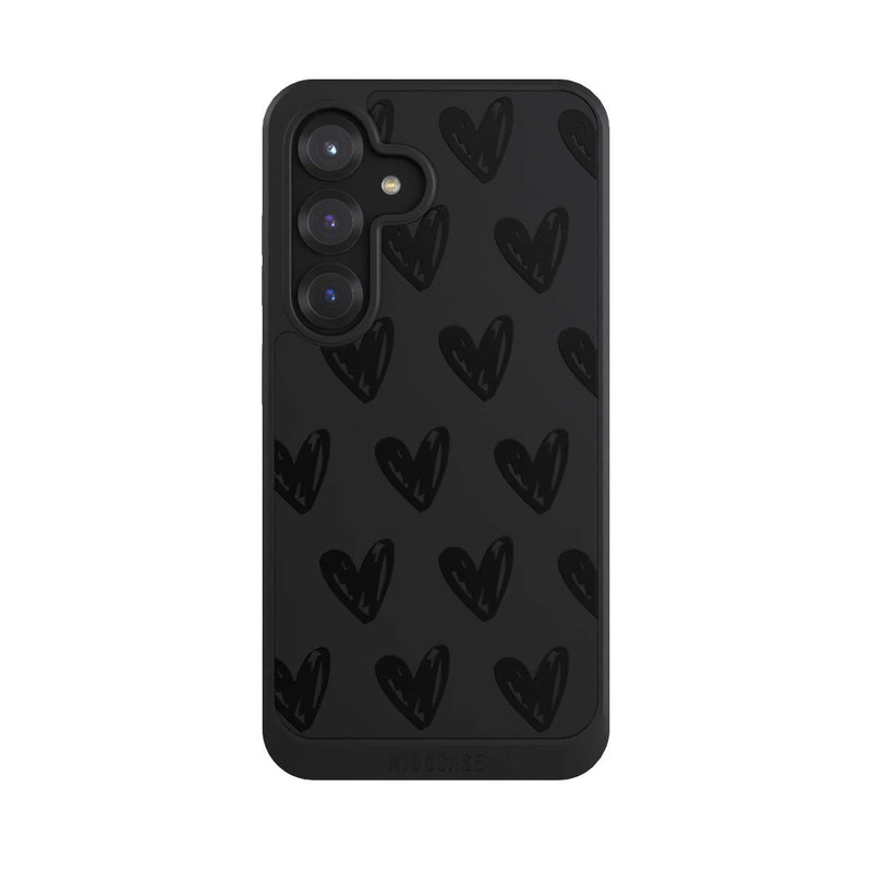 Galaxy S25 NIVOcore Herzen Schwarz ohne Hintergrund