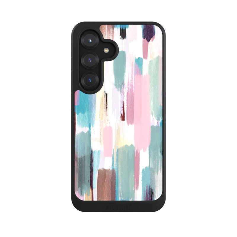 Galaxy S25 NIVOcore Coups de pinceau abstraits Nuances pastel
