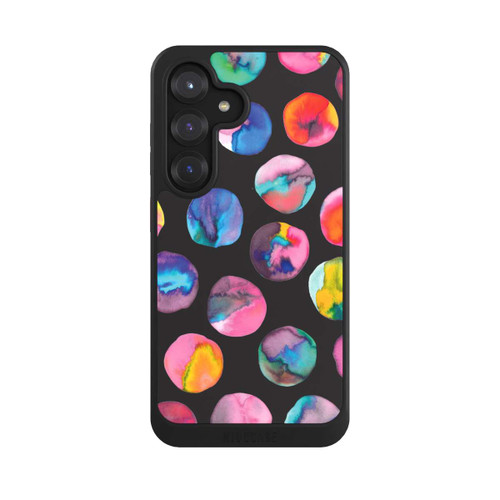 Samsung Galaxy S25 NIVOcore Colorful Ink Marbles Dots Black