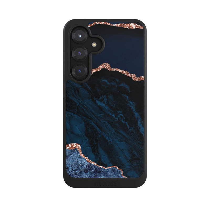 Galaxy S25 NIVOcore Nacht Blau Marmor Landschaft