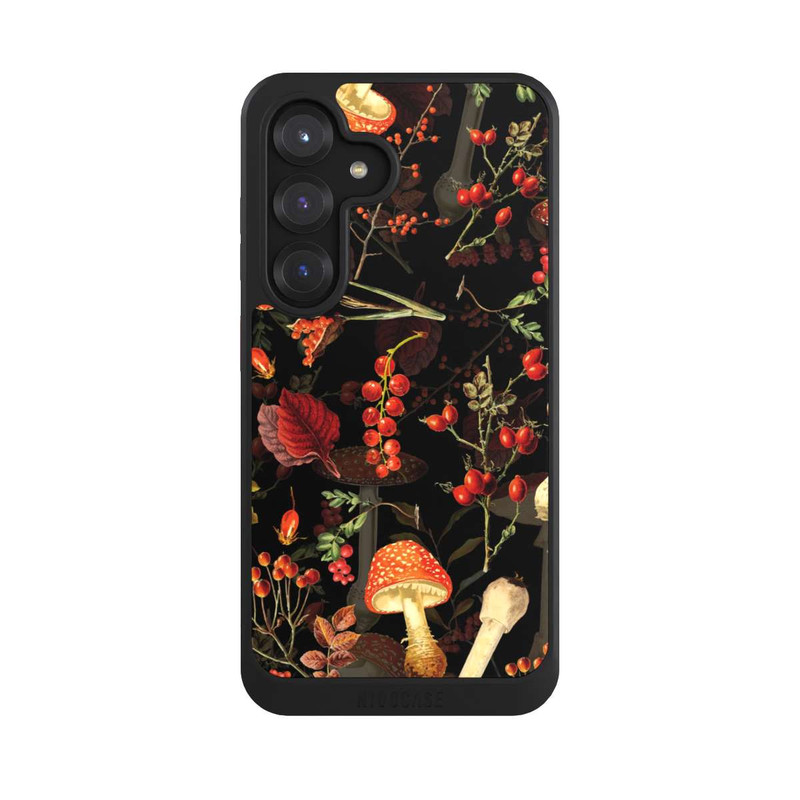 Galaxy S25 NIVOcore Mushroom Pattern Black