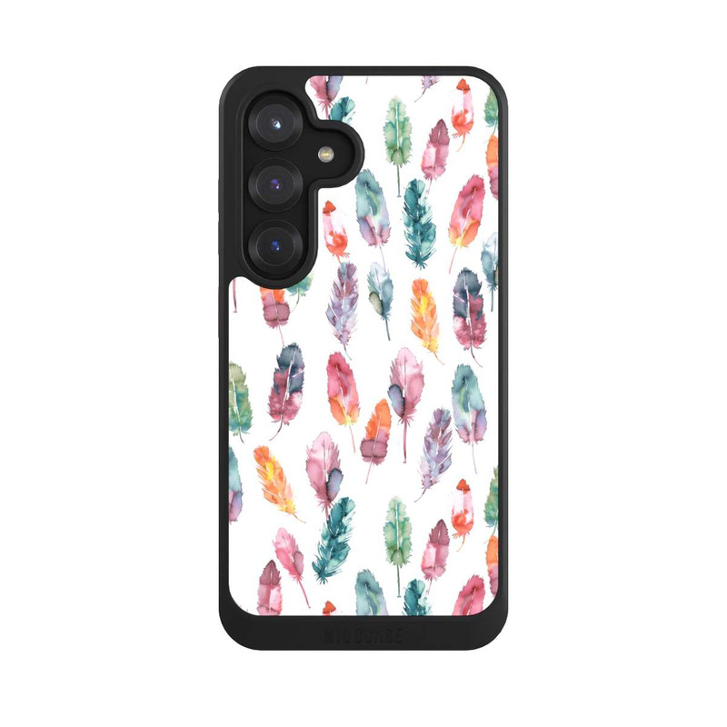 Galaxy S25 NIVOcore Aquarellfedern Boho