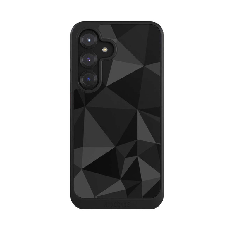 Galaxy S25 NIVOcore Polygonmuster schwarz