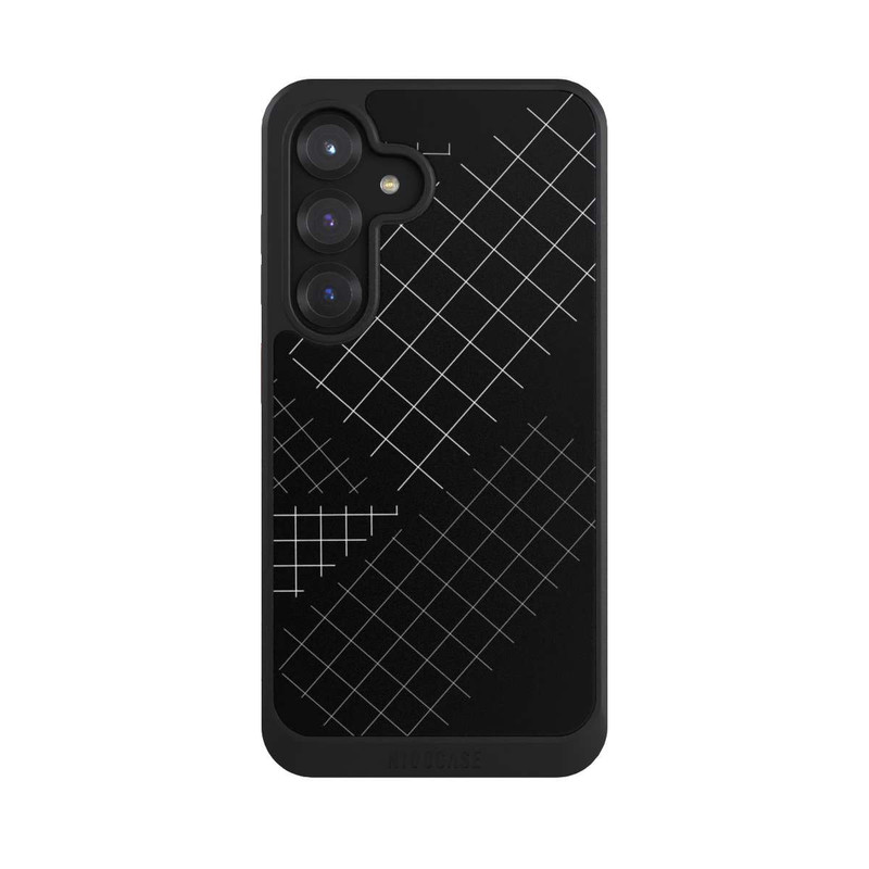Galaxy S25 NIVOcore Black White Grid