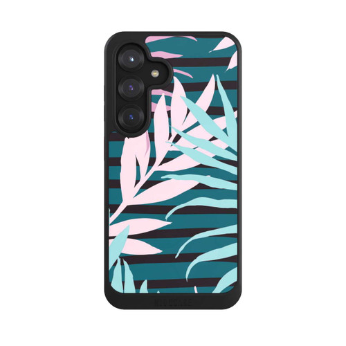 Samsung Galaxy S25 NIVOcore Pastel Jungle Leaves Pink Teal Seamless