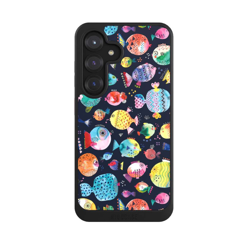Galaxy S25 NIVOcore Strandkugelfische Kinder Marineblau