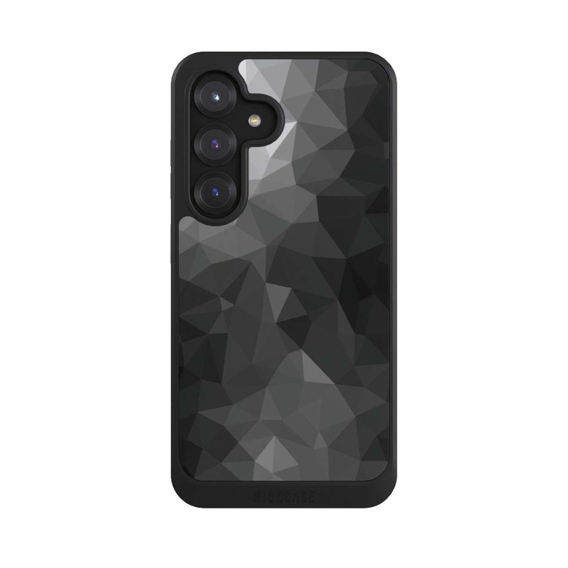 Galaxy S25 NIVOcore Polygonales Mosaik Schwarz/Weiß