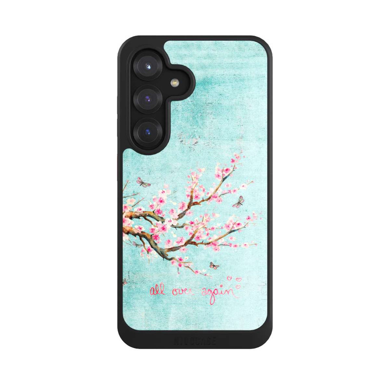 Galaxy S25 NIVOcore Kirschblütenbaummuster Blau
