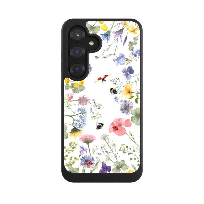 Galaxy S25 NIVOcore Bunte Frühlingsblumen und Bienen