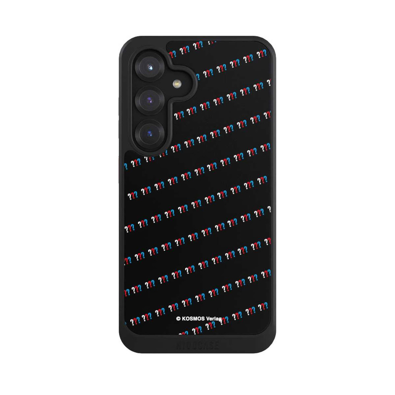 Galaxy S25 NIVOcore Drei Fragezeichen Muster Schräg