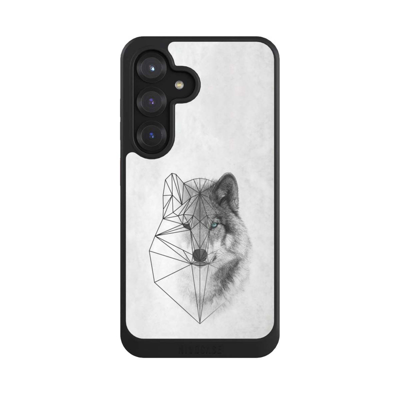 Galaxy S25 NIVOcore Polygonaler Wolf